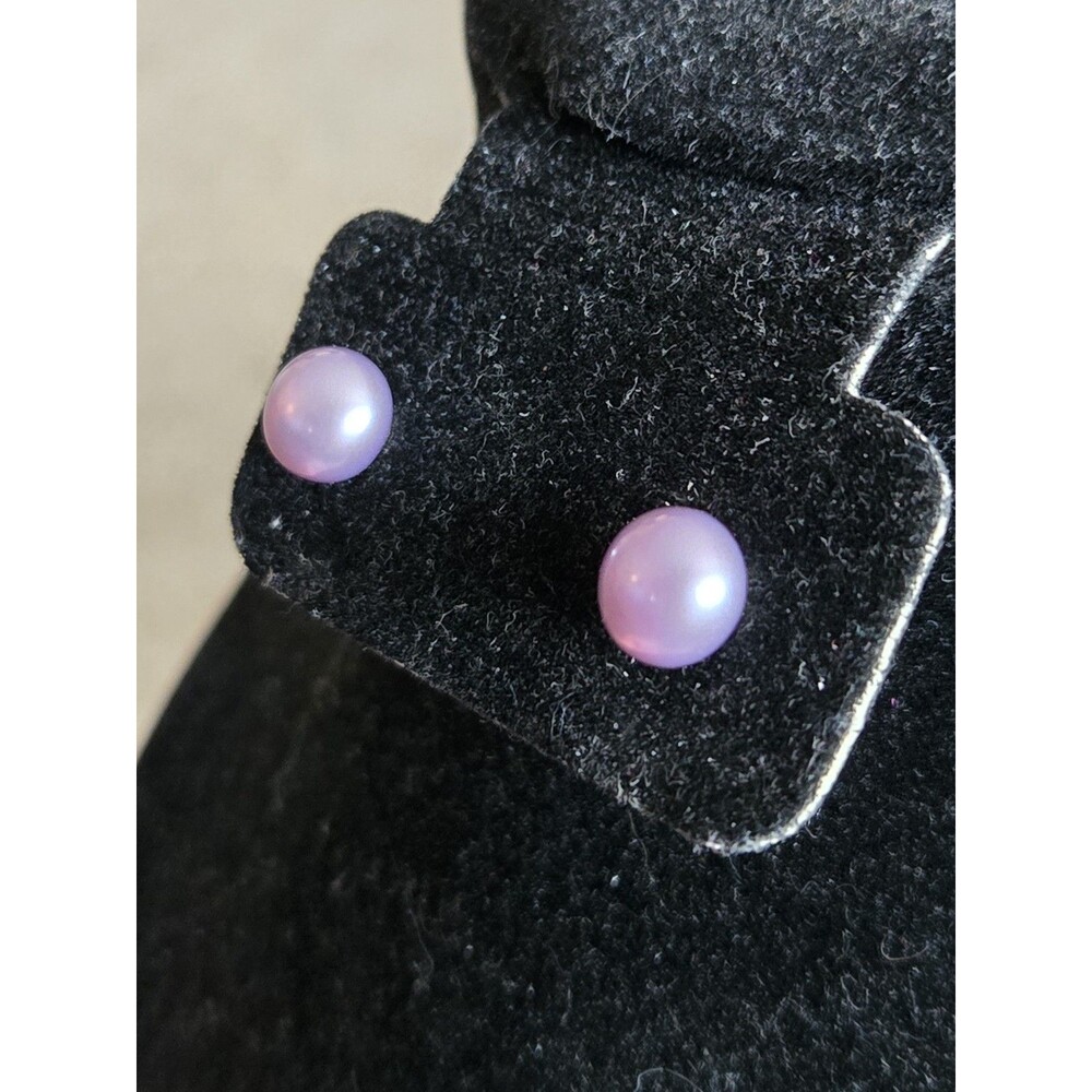 Honora Sterling Silver Purple Lavender Pearl Stud Earrings 925 Genuine Cultured